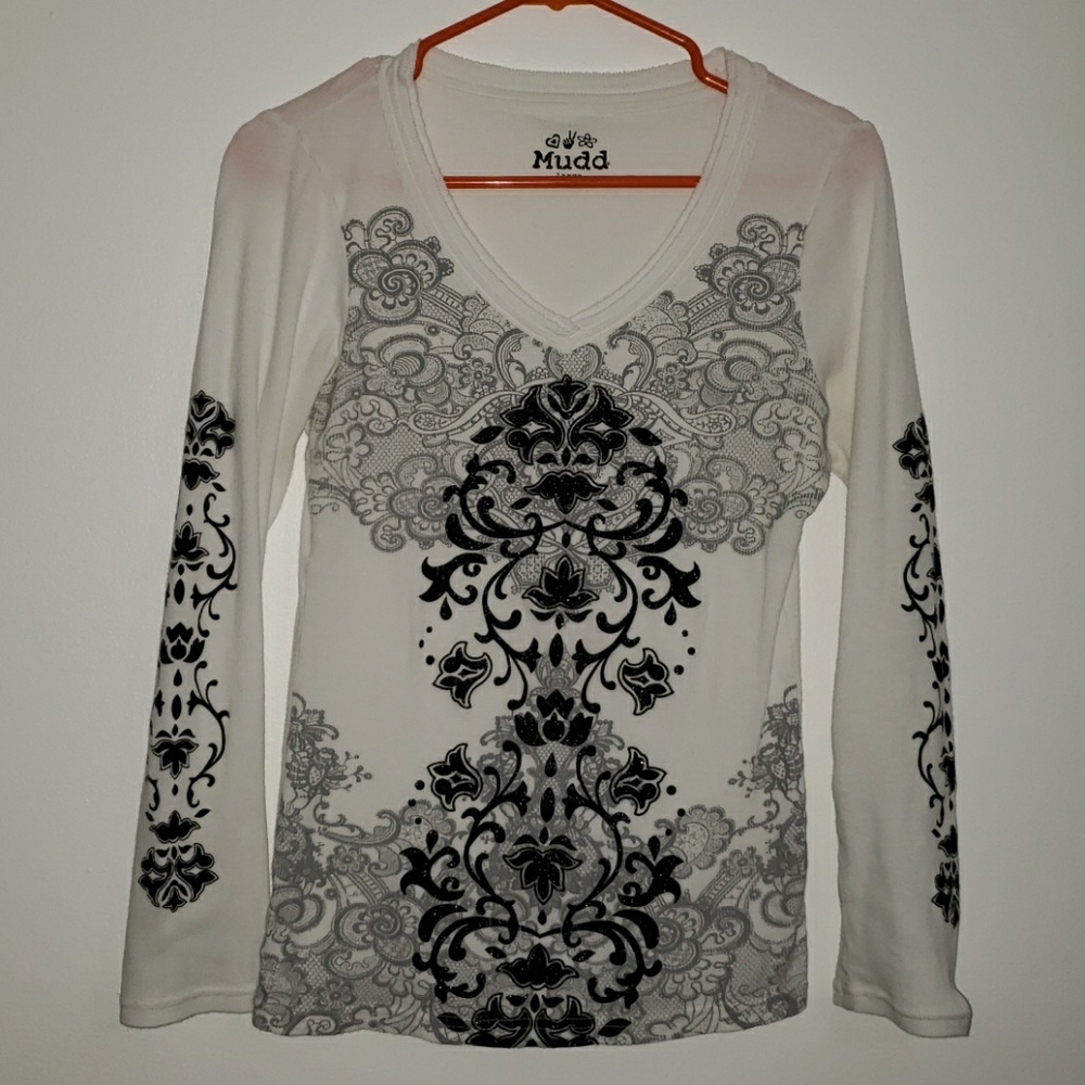 Mudd Long Sleeve Designed Shirt